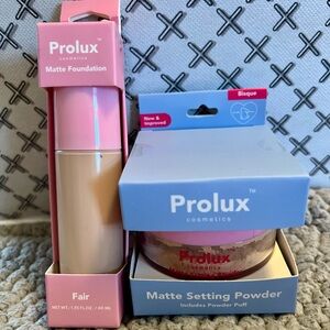 Prolux MakeUp DUO - Matte Foundation in Fair and Setting Powder in Bisque🎀